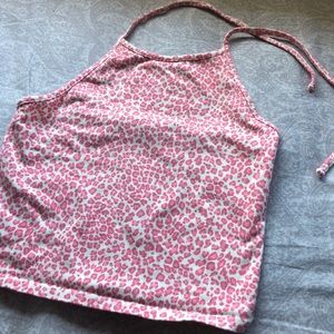 Brandy Melville Pink Cheetah Top